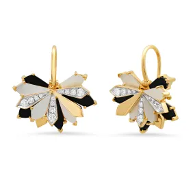 PENACHO FAN EARRINGS Onyx