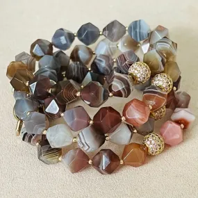 Rainbow Botswana Agate Delicate Bracelet