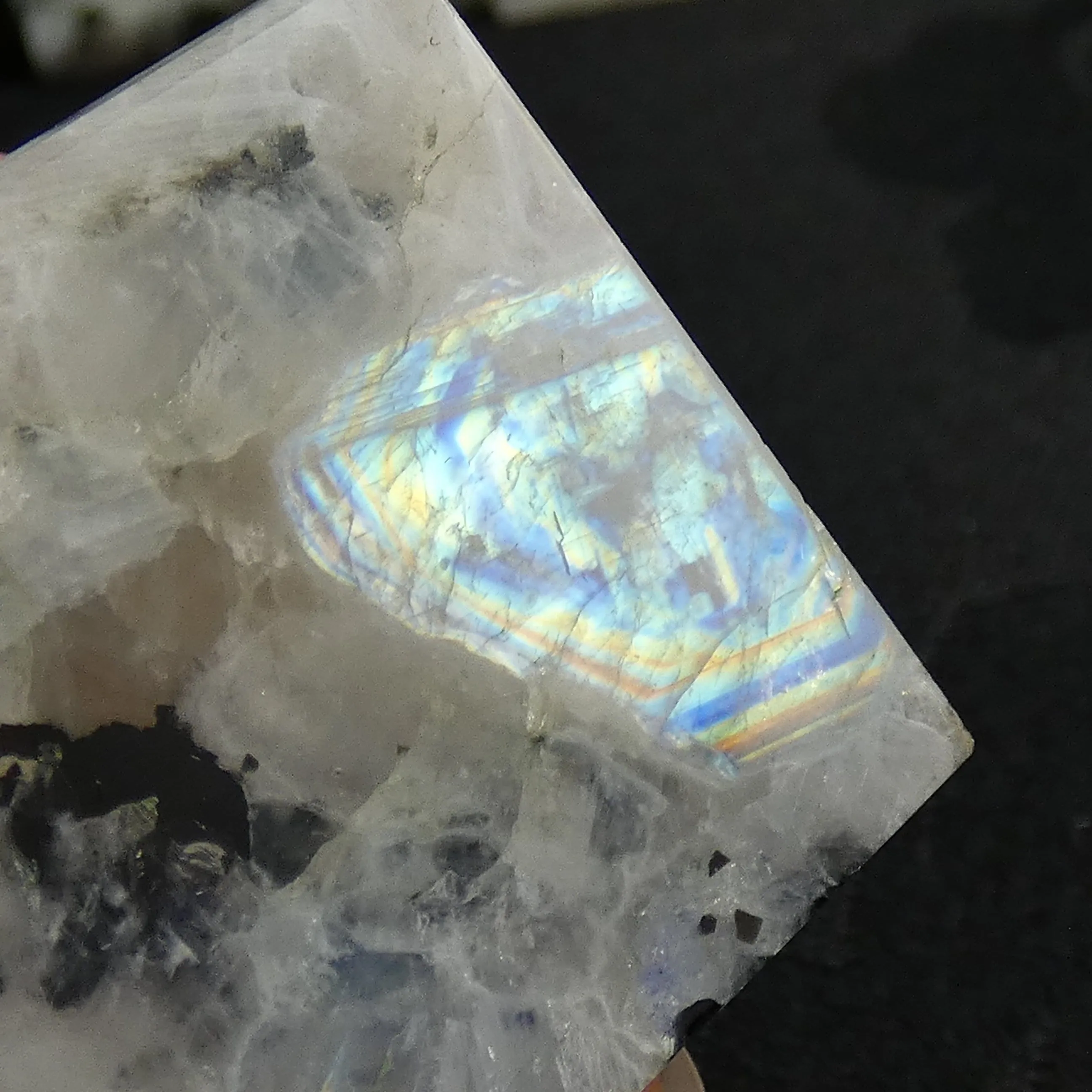 Rainbow Moonstone Pyramids