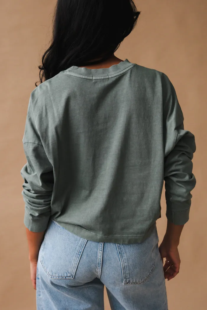 RELAXED CROP LONG SLEEVE TEE