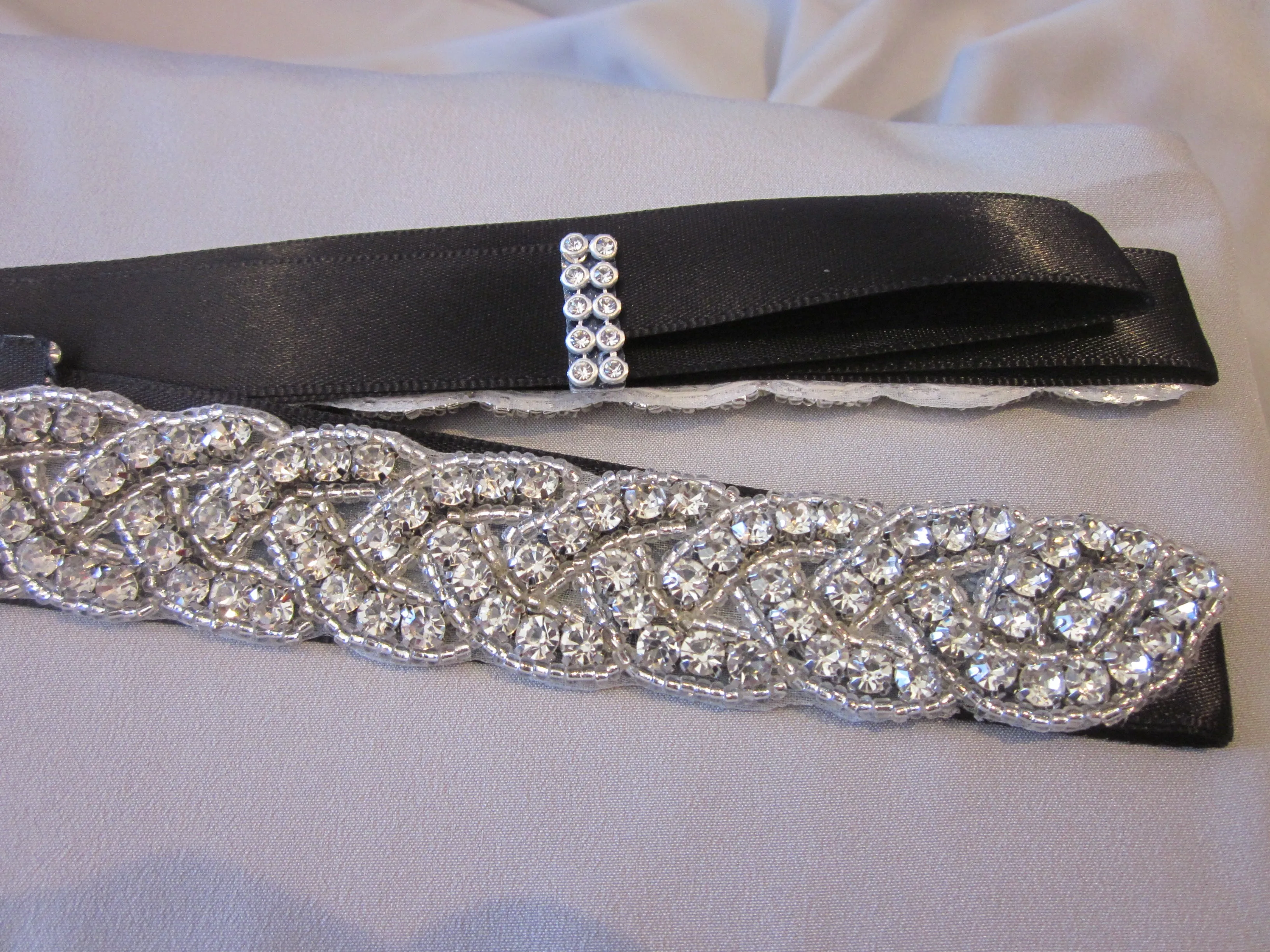 Rhinestone Belt With Black Sash Style S212