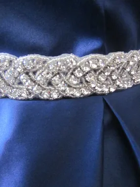 Rhinestone Belt With Blue Sash Style S214