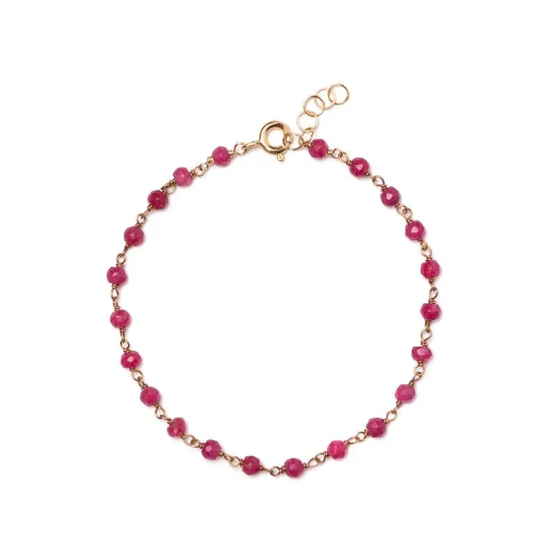 Ruby Gemstone Bracelet