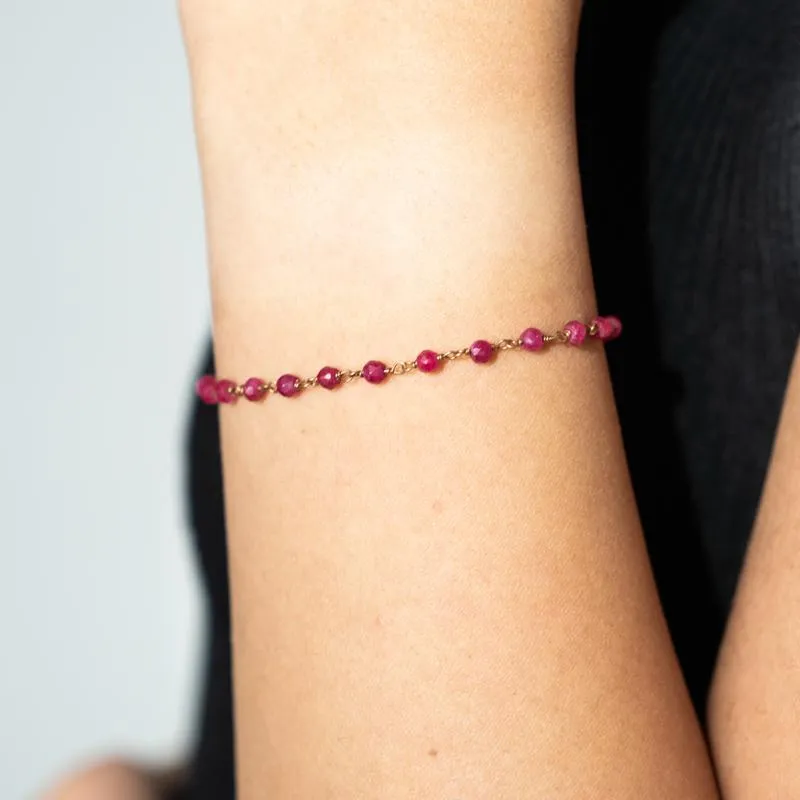 Ruby Gemstone Bracelet