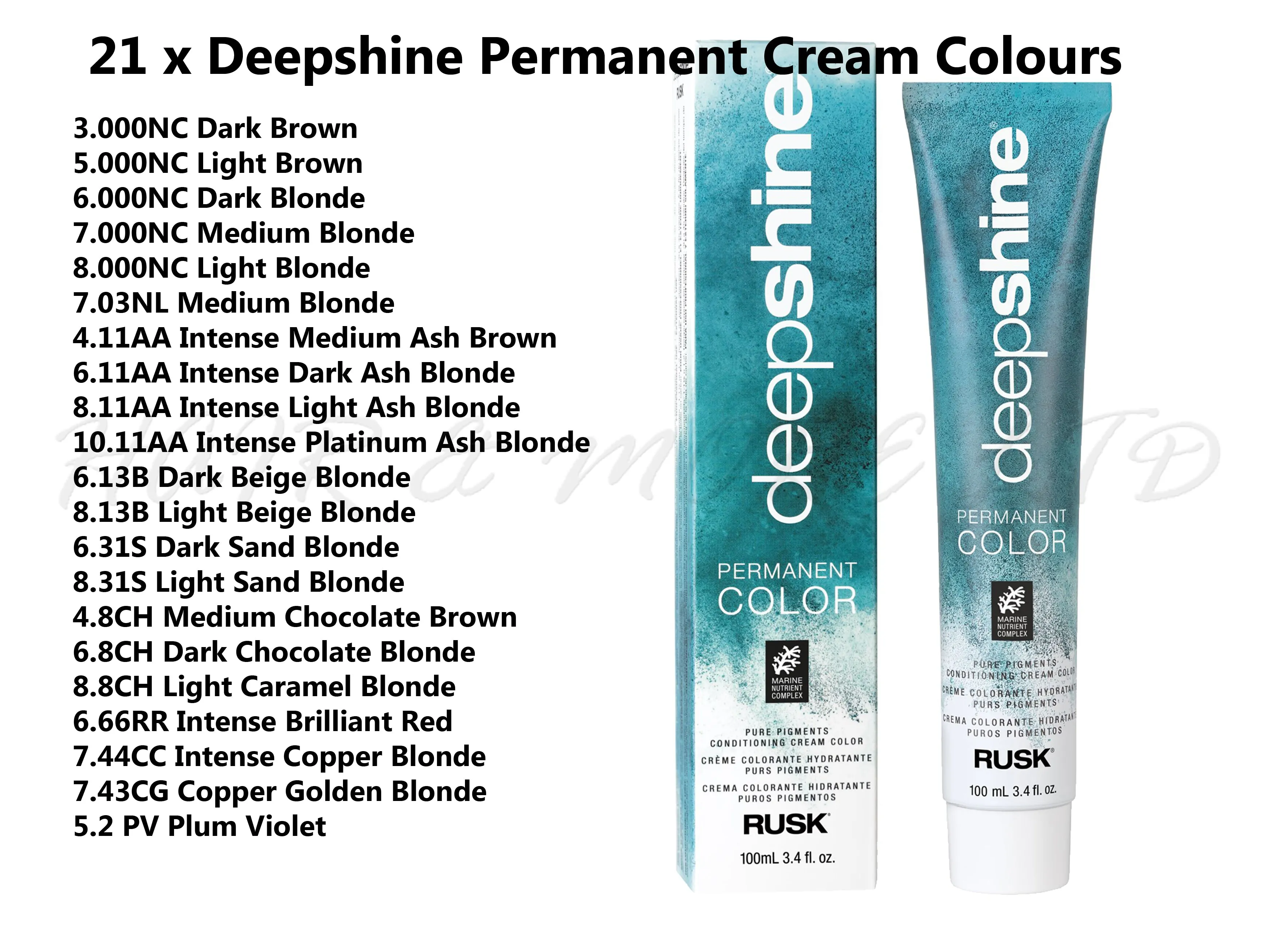 RUSK Deepshine Foolproof 21 Colour Salon Starter Pack