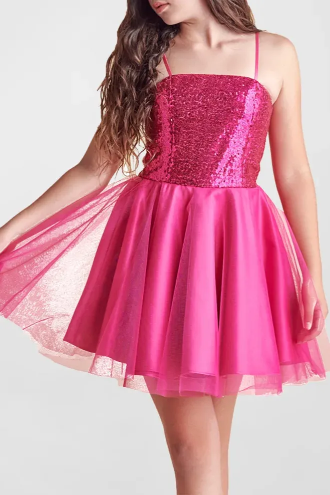 Sequin and Tulle Party Dress