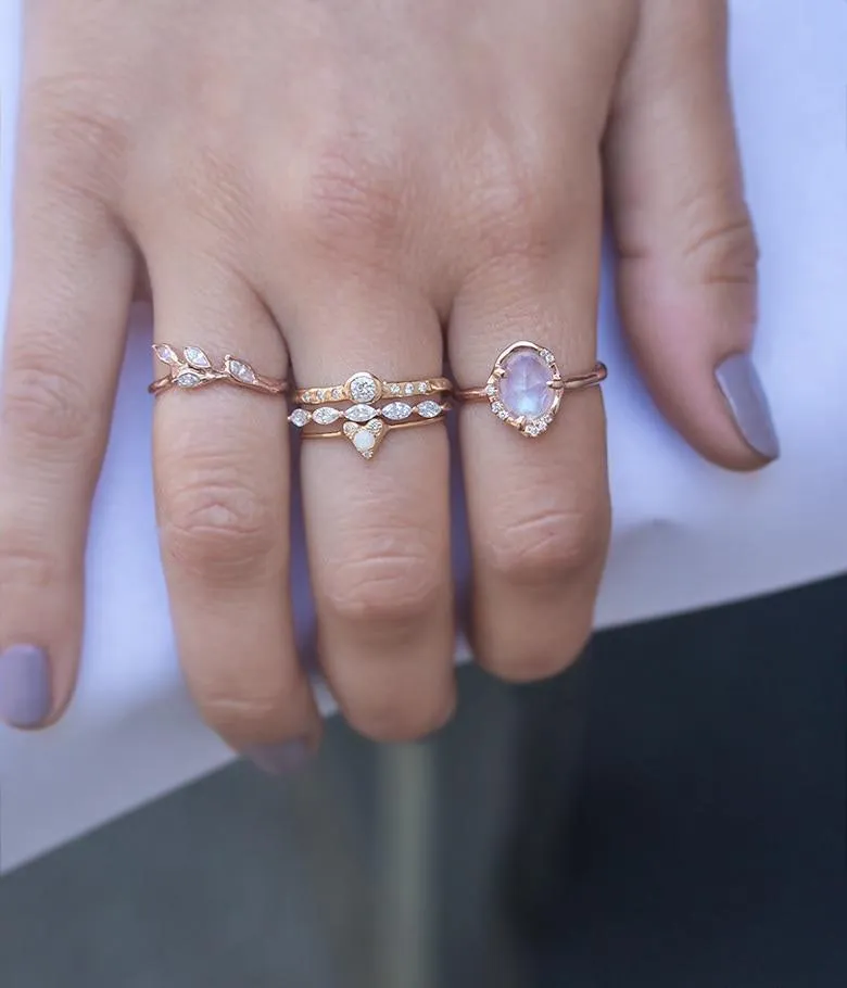 Shimmering Moonstone Ring