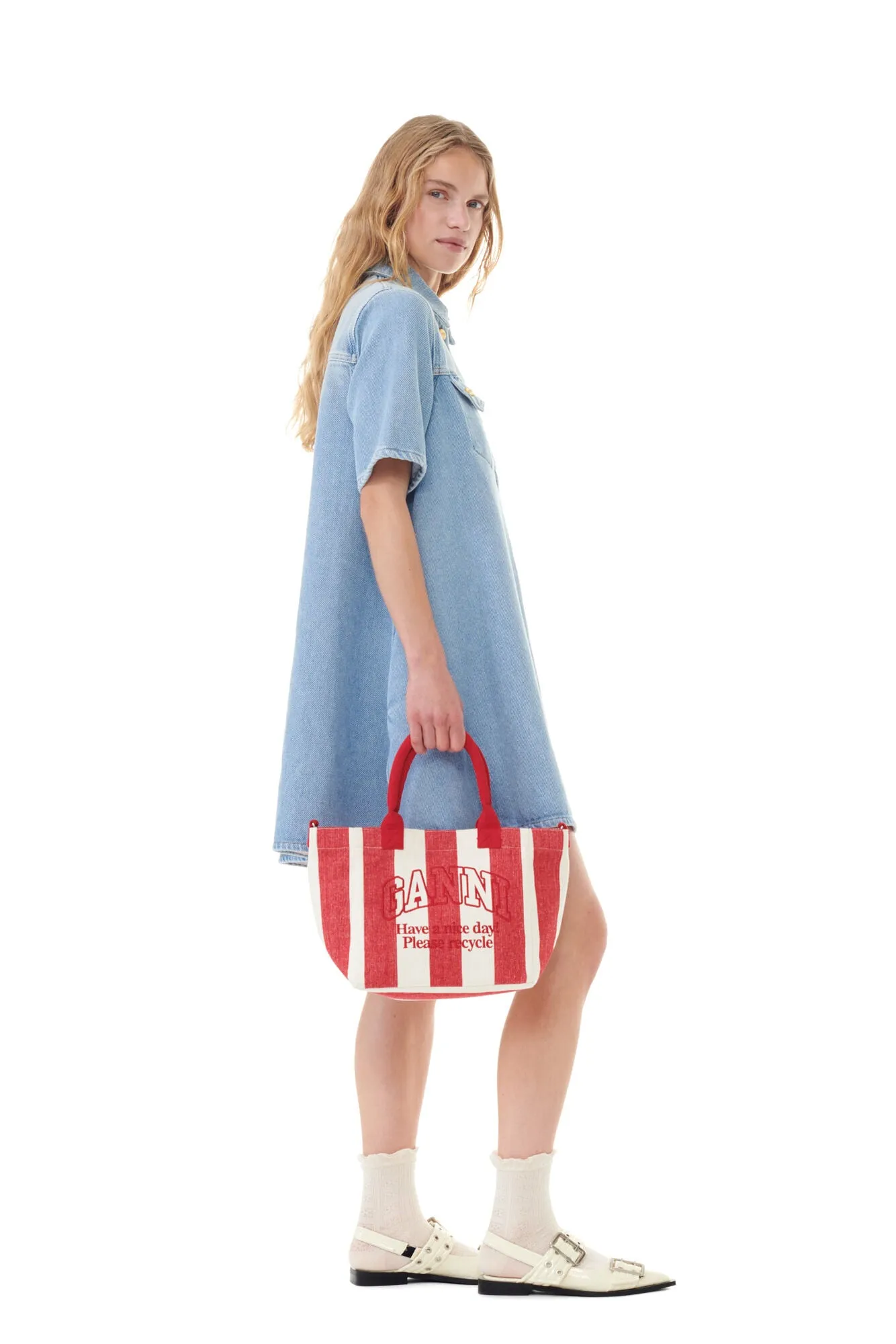 SMALL EASY STRIPED SHOPPER