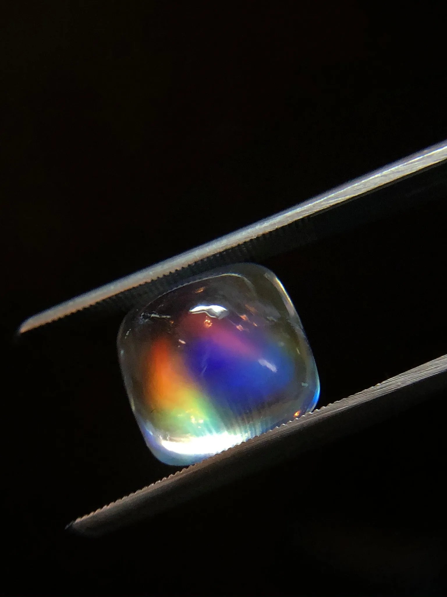 Square Rainbow Moonstone Cabochon