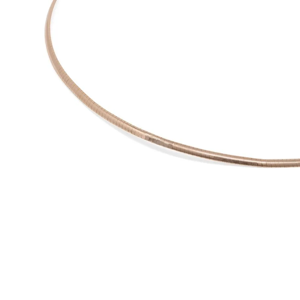 Stainless Steel Solid Omega Style Choker Two Tone