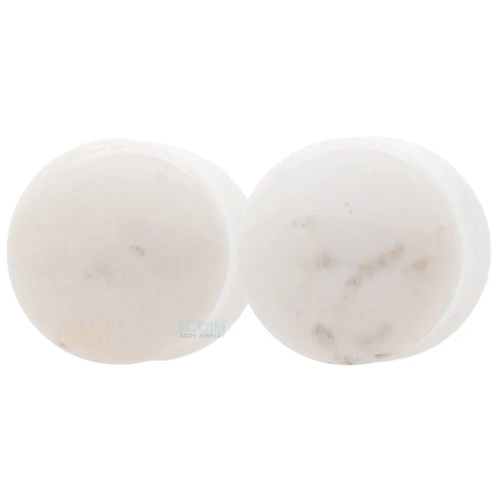 Stone Plugs - White Agate