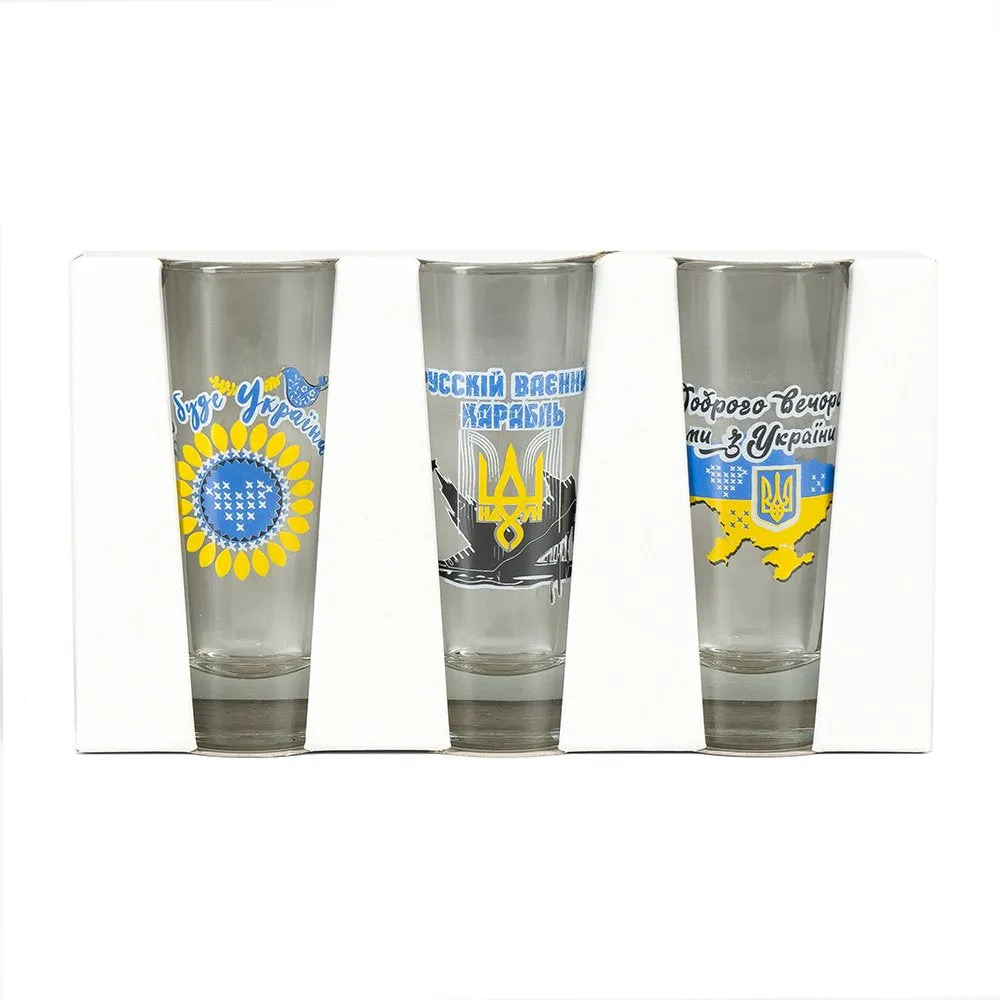 Tall Shot Glass Set “Patriot”