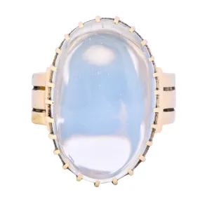 Victorian Moonstone 14 Karat Yellow Gold Ring