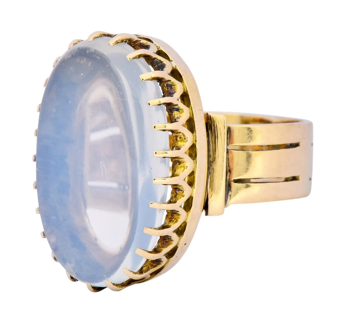 Victorian Moonstone 14 Karat Yellow Gold Ring