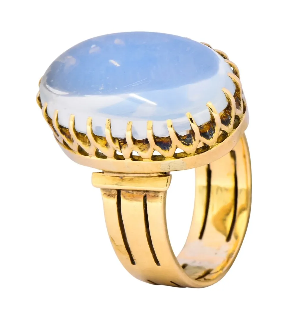 Victorian Moonstone 14 Karat Yellow Gold Ring