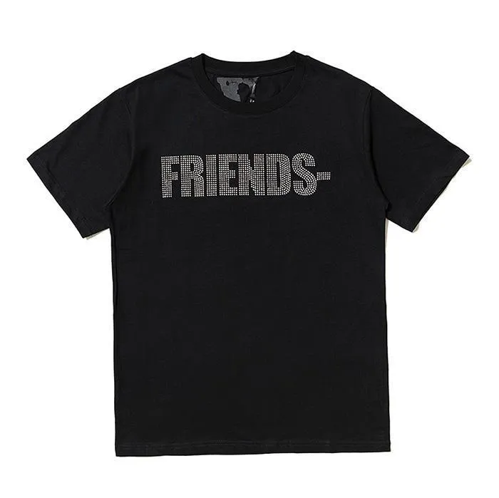 VLONE Friends Rhinestone Tee Black