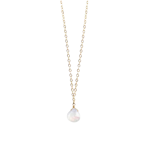 WANDERLUST LIFE FINE GOLD CHAIN MOONSTONE NECKLACE