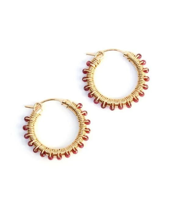 Winona Gemstone Hoops